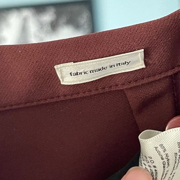 Wilfred Le Fou Laure Pant Maroon Color “Truffle” High Rise Work Business Pant 6 - Picture 8 of 11